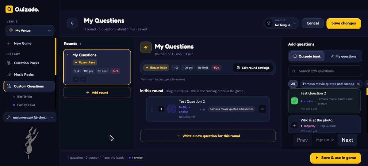 custom questions