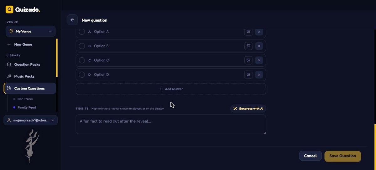 new question: tidbits