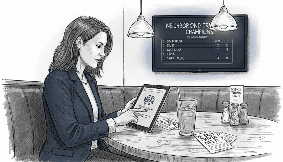 Manager customizing bar trivia branding
