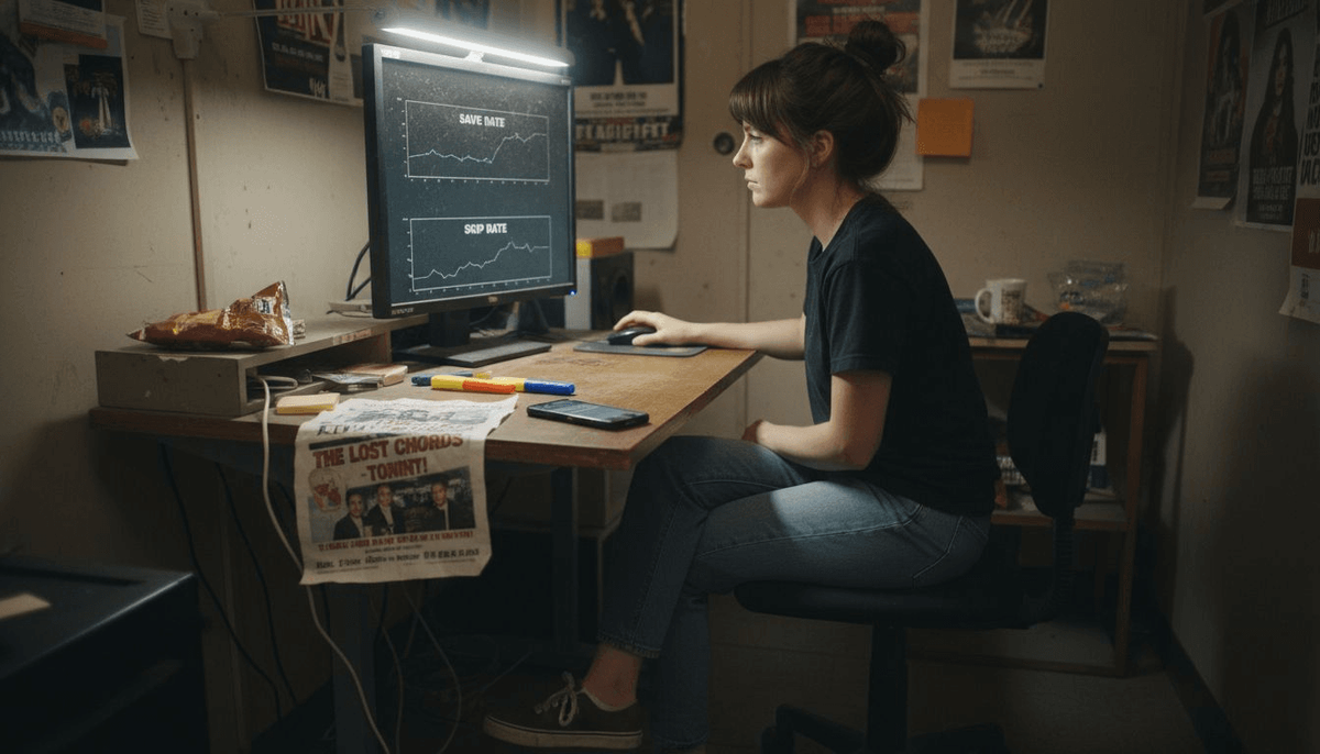 Music analyst examining save and skip rate charts