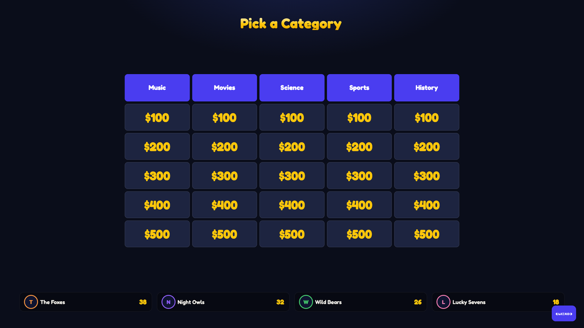 Run a Jeopardy-Style Game Board