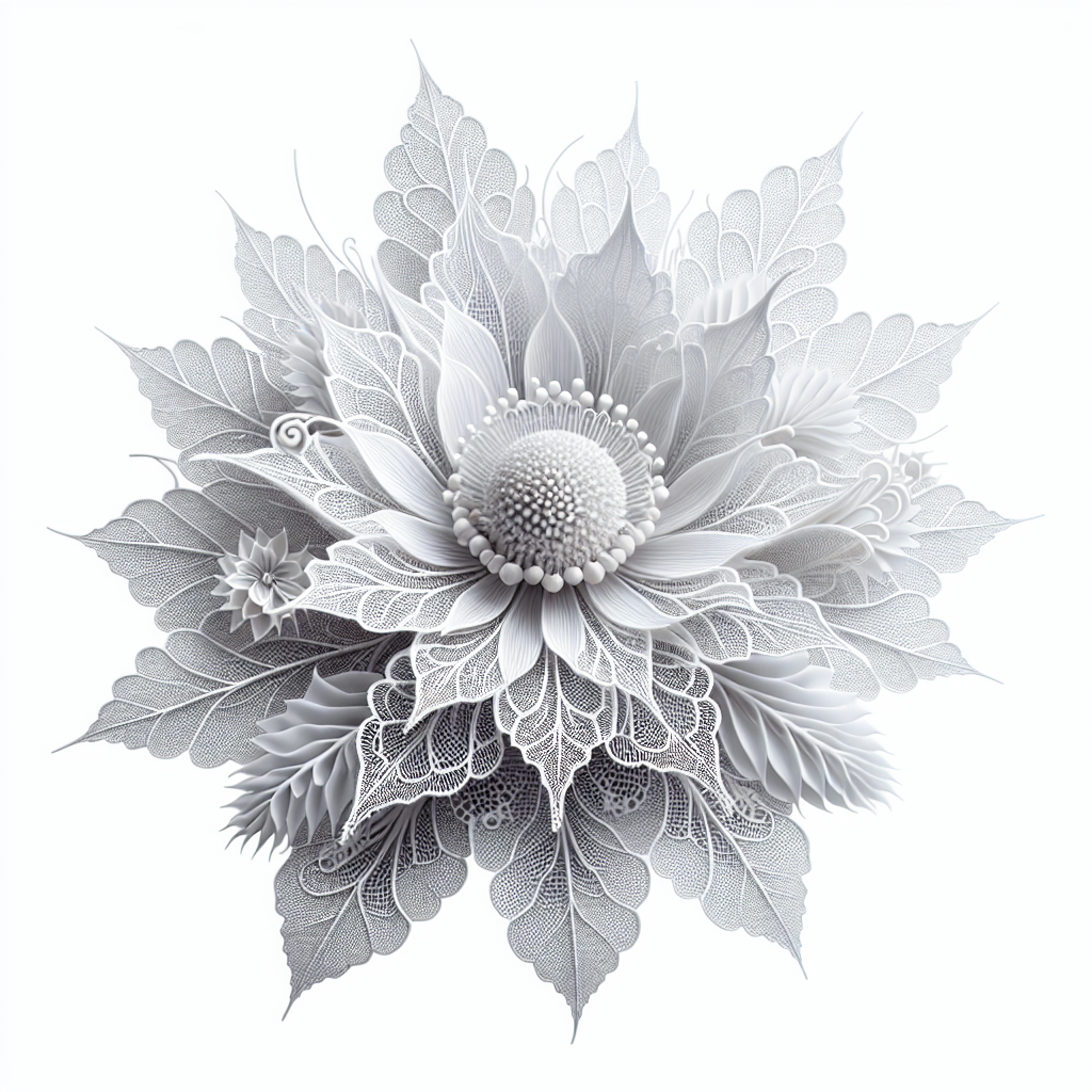 Picture of White Lace Flower note