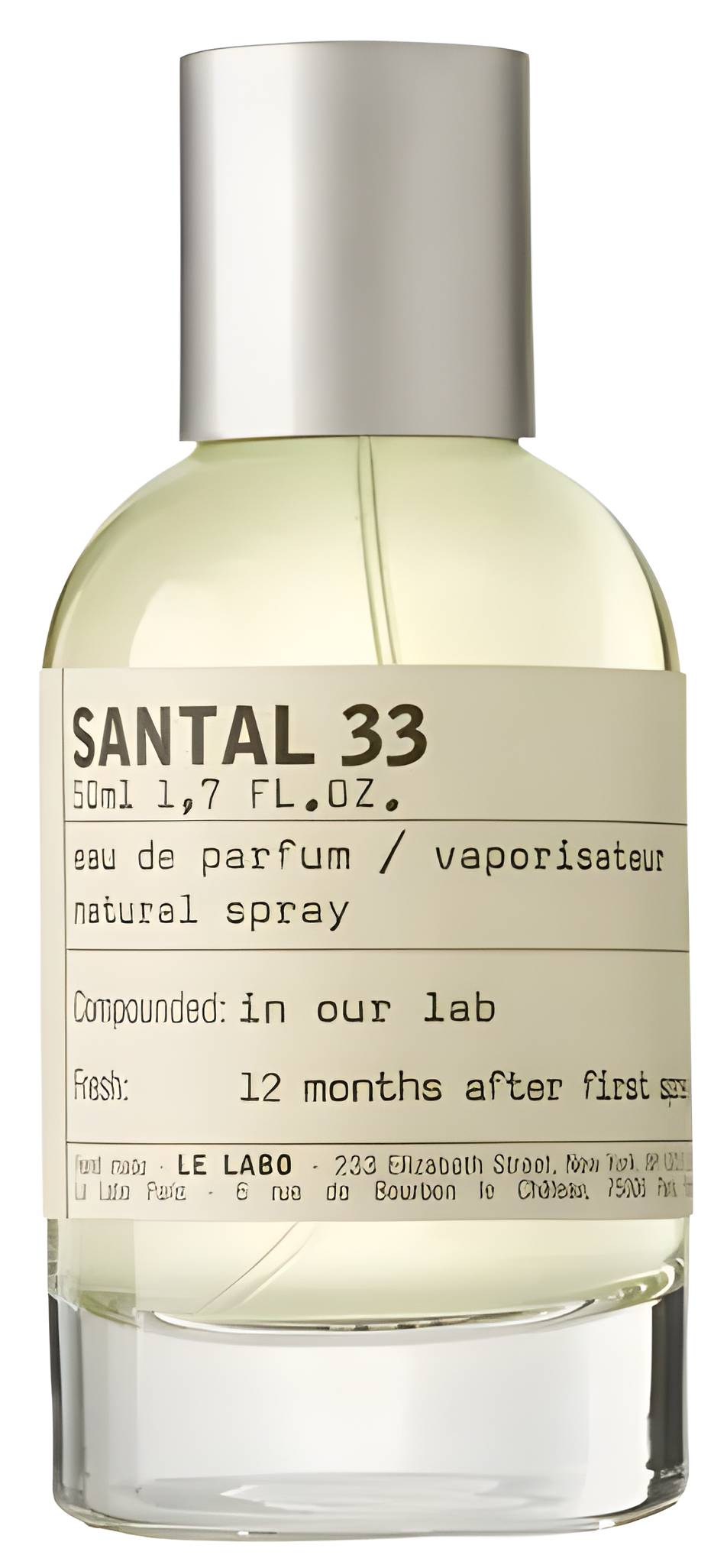Santal 33 by Le Labo perfume bottle