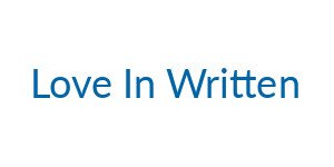 Picture of Love In Written brand