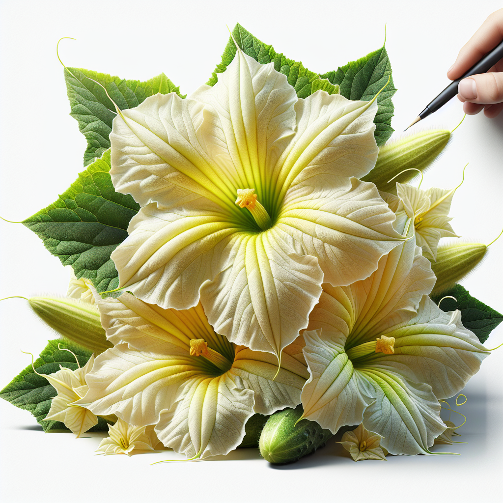 Picture of Cucumber Flower note